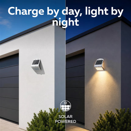 Calex Performance Solar Wall Light - Motion Sensor - 3000K - White