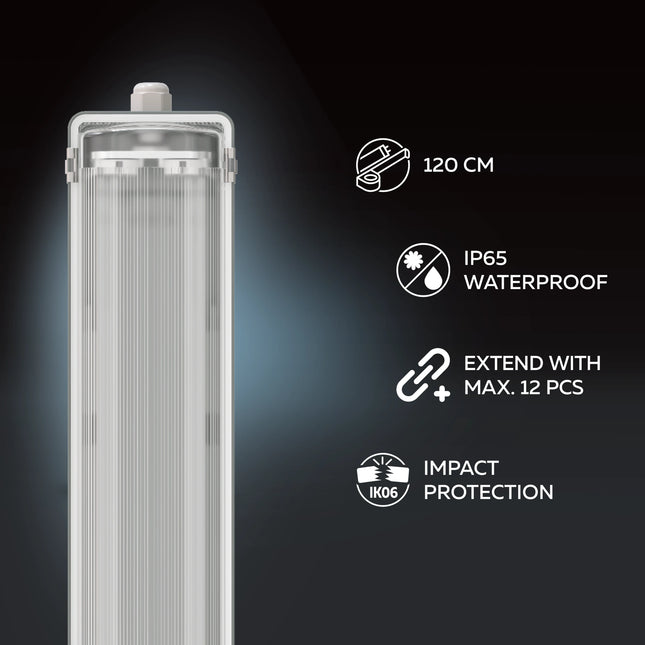 Calex Performance Waterproof Double Fixture - 120cm