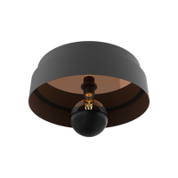 Calex Plafonniere - Mirror - Black - Diameter 30cm