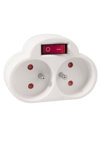 Calex Steckdose - 2-fach - Schalter