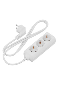 Calex Steckdose - 3-fach - Weiß - 1,4m Kabel