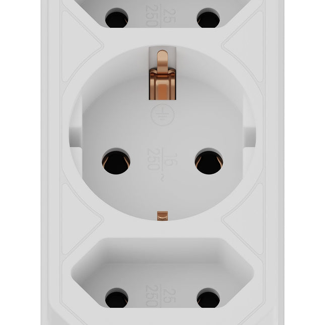 Calex Receptacle - 3-way - White