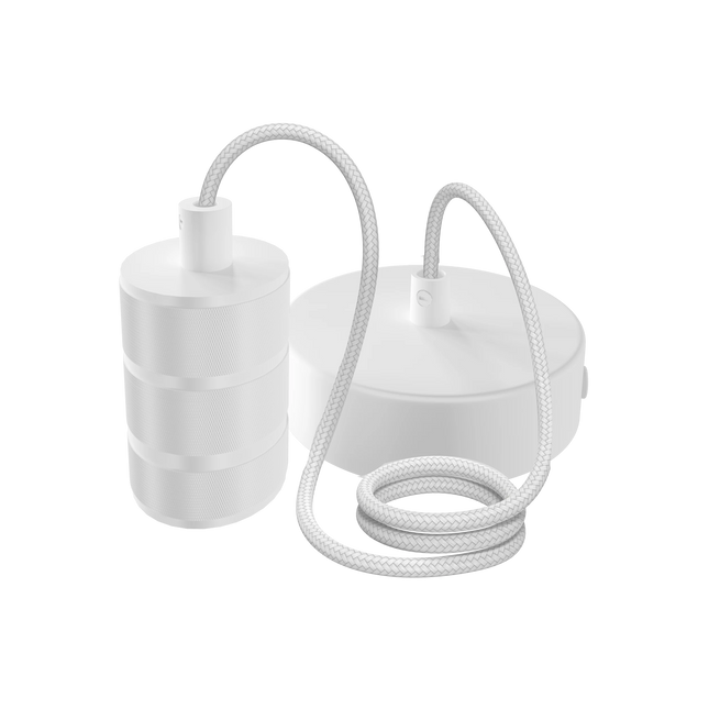 Calex Retro Pendant - E27 - 150cm - White