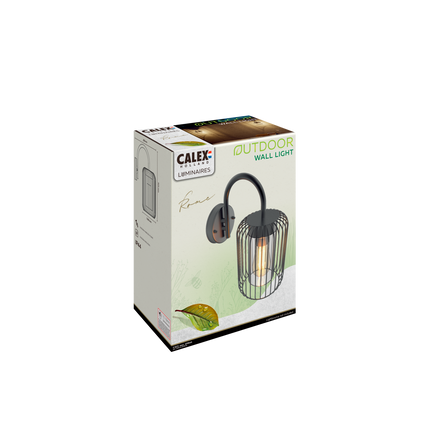 Calex Rome Wall Light - E27 - Black