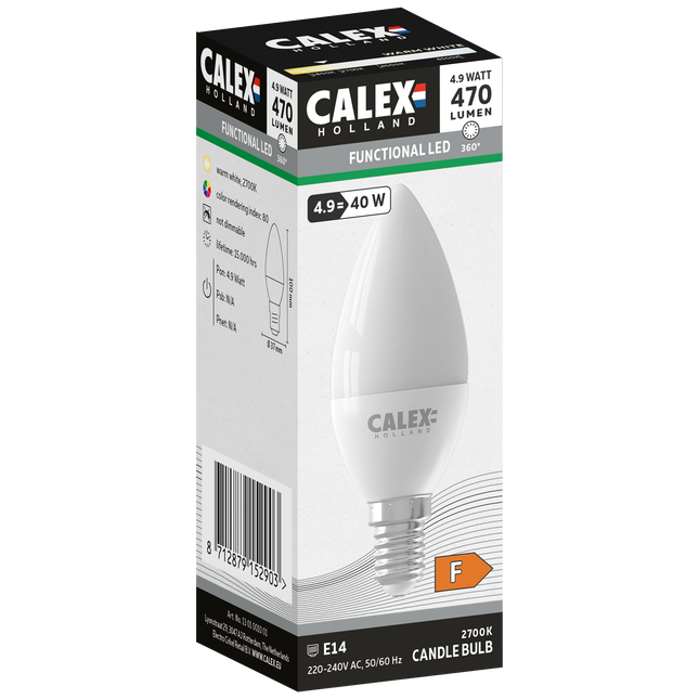 Calex SMD LED Lamp - E14 - B35 - White