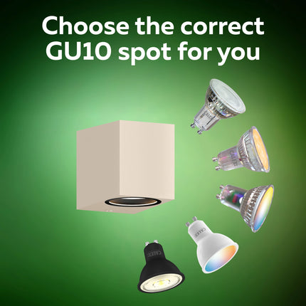 Calex Sanremo Wall Light Downlight - GU10 - Sand