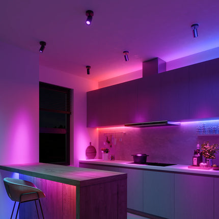 Calex Smart Ceiling Light - 1 Light Spot - Black