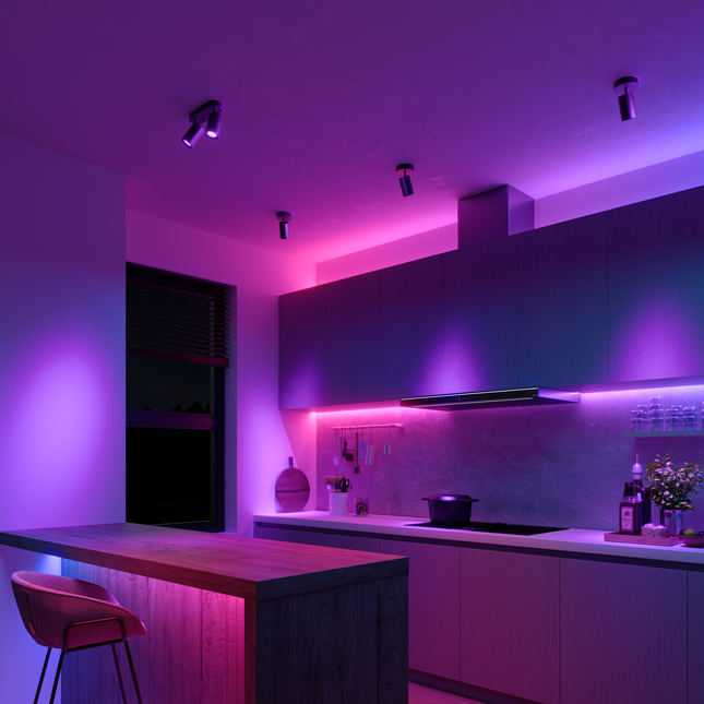 Calex Smart Ceiling Light - 2 Light Spot - Black