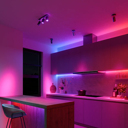 Calex Smart Ceiling Light - 3 Light Spot - Black