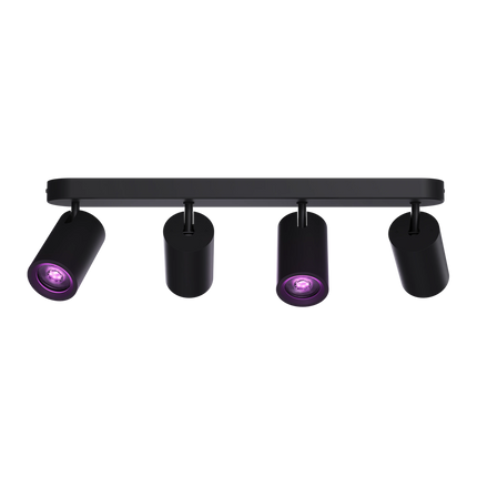 Calex Smart Ceiling Light - 4 Light Spot - Black