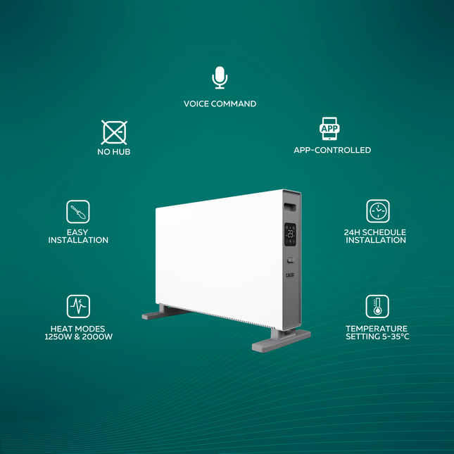 Calex Smart Convector Heater - 2000W - White