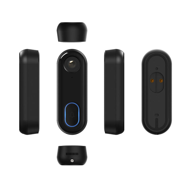 Calex Smart Doorbell with Camera - Full HD - Incl. Chime/Gong - Black
