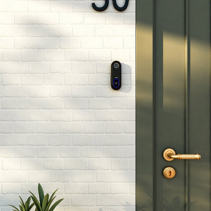 Calex Smart Doorbell with Camera - Full HD - Incl. Chime/Gong - Black