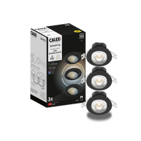 Calex Smart Spot Encastré - Lot de 3 - Noir