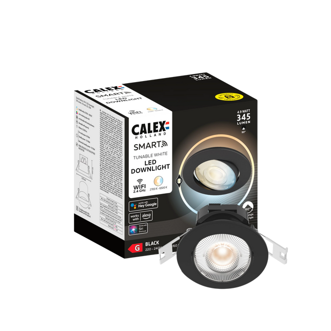 Calex Smart Downlight - CCT - Black