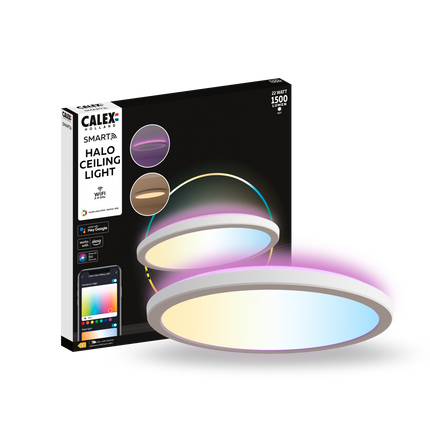 Calex Smart Halo Ceiling Light - 30cm - RGB + CCT - White