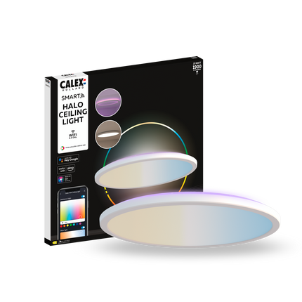 Calex Smart Halo Ceiling Light - 40cm - RGB + CCT - White