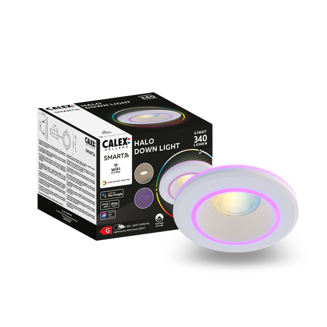 Calex Smart Halo Downlight - RGB + CCT - White