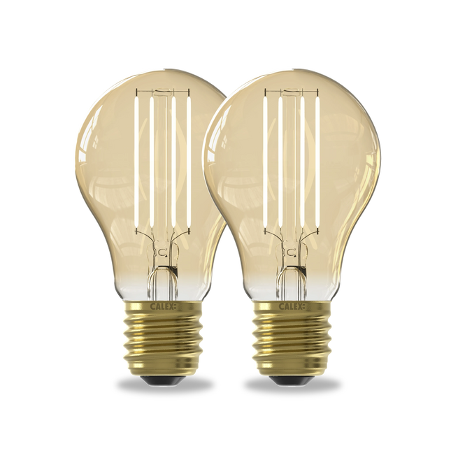 Calex Smart LED Bulb - 2 Pack - E14 - P45 - CCT - Gold
