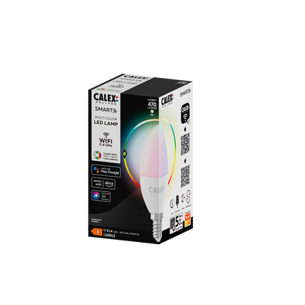Calex Smart LED Bulb - 2-pack - E14 - B35 - RGB + CCT