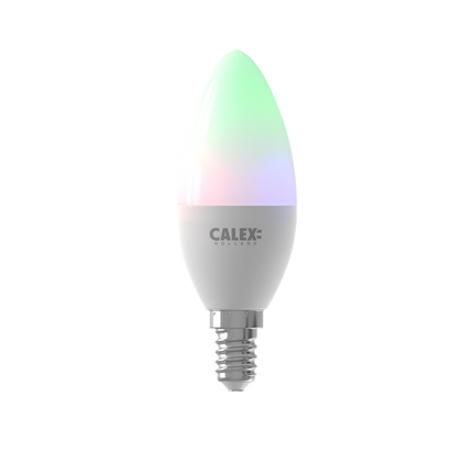 Calex Smart LED Bulb - E14 - B35 - 4.9W - RGB - White - Dimmable