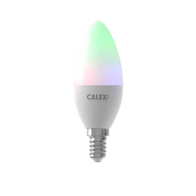 Calex Smart LED Bulb - E14 - B35 - 4.9W - RGB - White - Dimmable