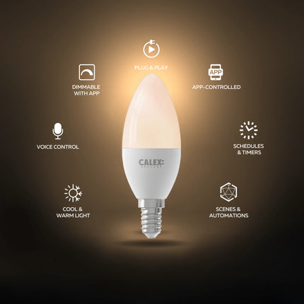 Calex Smart LED Bulb - E14 - B35 - White