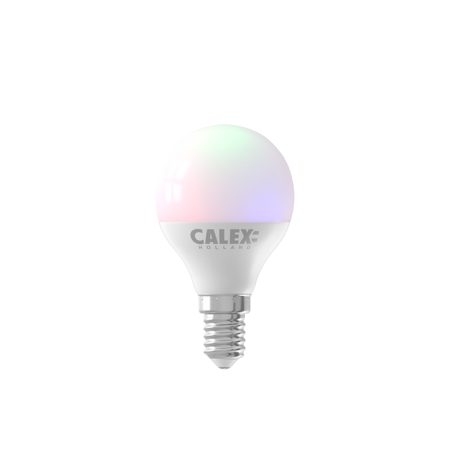Calex Smart LED Bulb - E14 - P45 - 4.9W - RGB - White - Dimmable