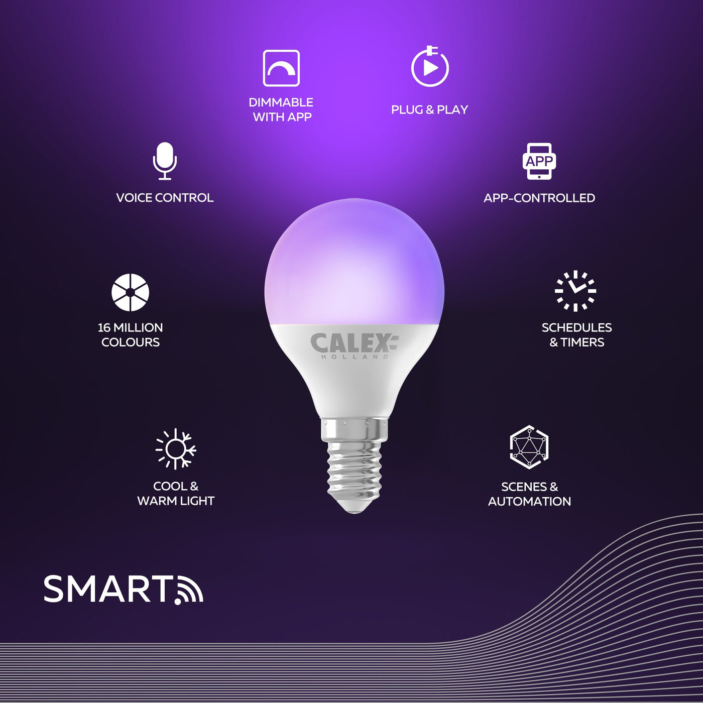 Calex Led Controller Calex Smart LED Bulb - E14 - RGB + CCT