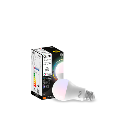 Calex Smart LED Bulb - E27 - A60 - 9.4W - RGB - White - Dimmable