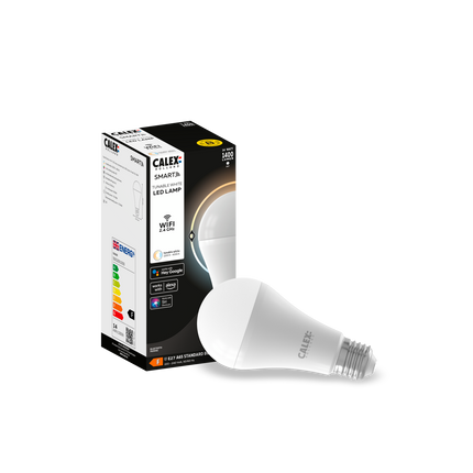 Calex Smart LED Bulb - E27 - A65 - 14W - White - Dimmable