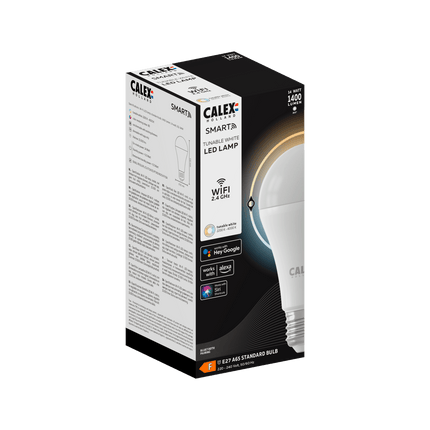 Calex Smart LED Bulb - E27 - A65 - Warm White - 14W - Dimmable
