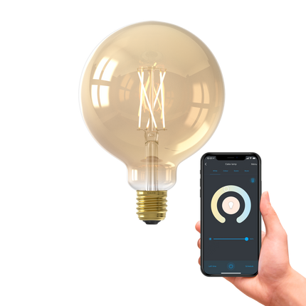 Calex Smart LED Bulb - E27 - Filament - G125 - CCT - Gold