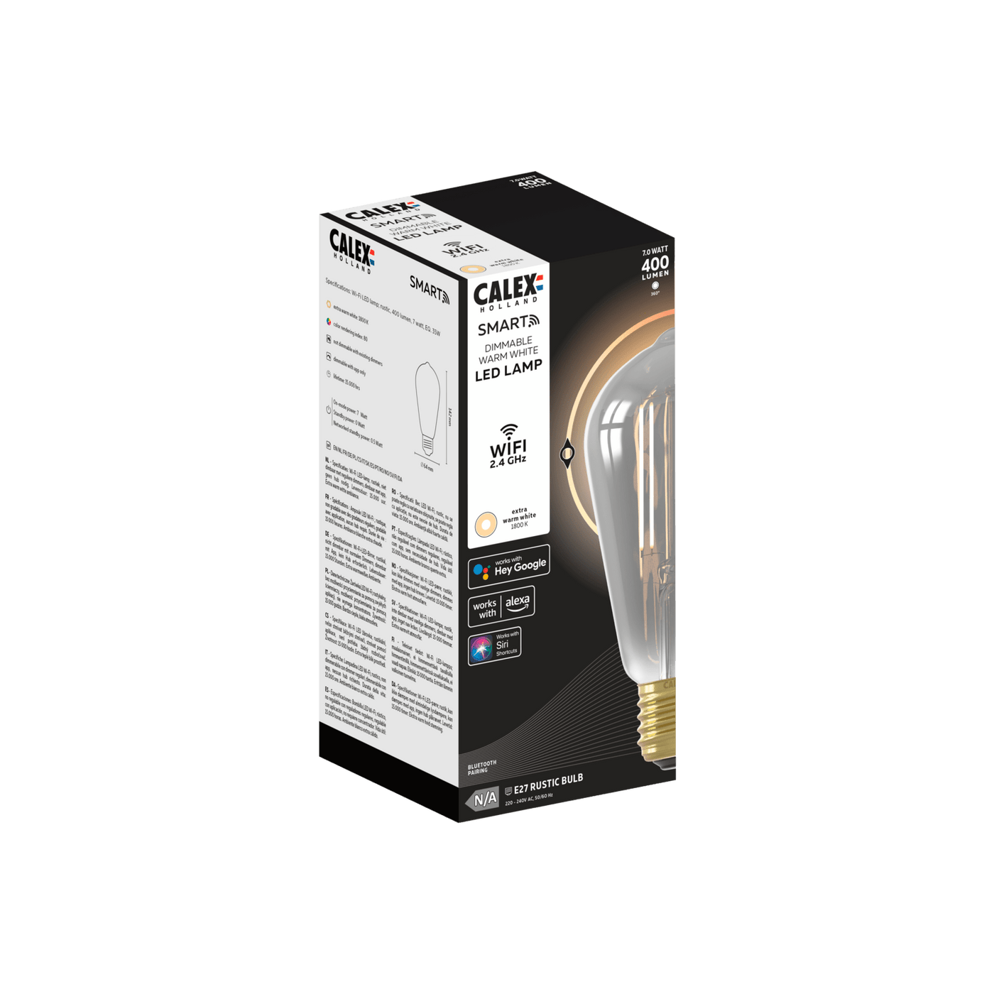 Calex Led Controller Calex Smart LED Bulb - E27 - Filament - ST64 - CC - Titanium