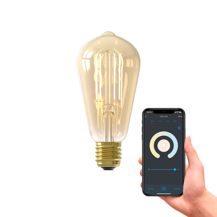 Calex Smart LED Bulb - E27 - Filament - ST64 - CCT - Gold