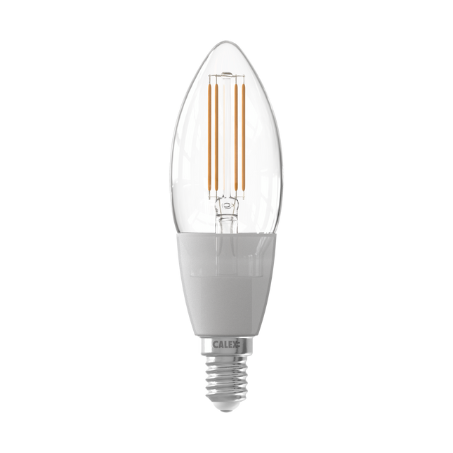 Calex Smart LED Bulb - Filament - E14 - B35 - Clear - 4.9W