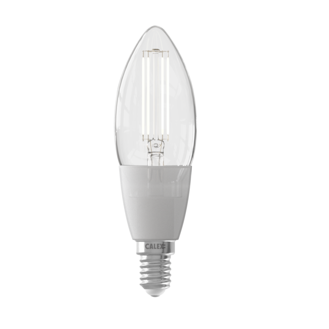 Calex Smart LED Bulb - Filament - E14 - B35 - Clear - 4.9W