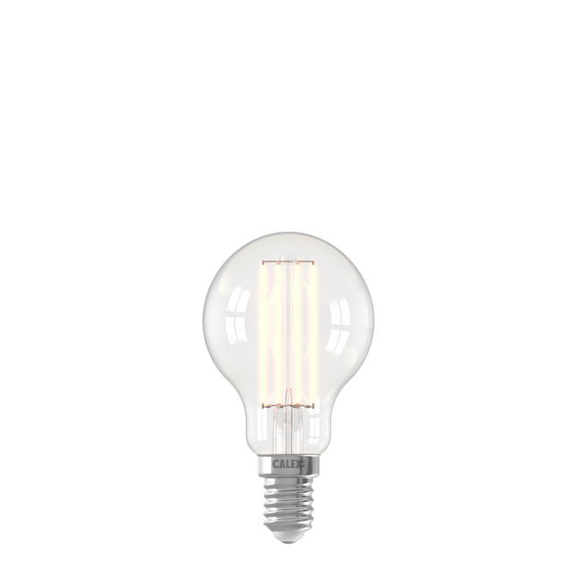 Calex Smart LED Bulb - Filament - E14 - P45 - Clear - 4.9W - Dimmable