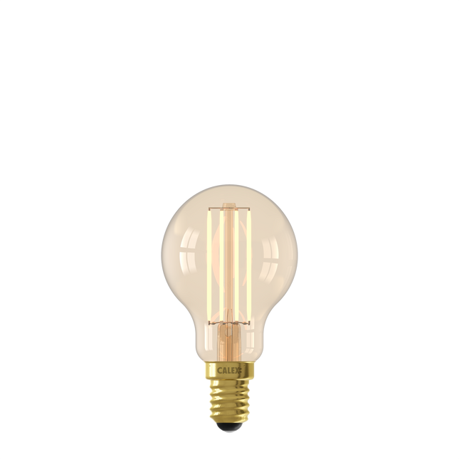 Calex Smart LED Bulb - Filament - E14 - P45 - Gold - 4.9W - Dimmable
