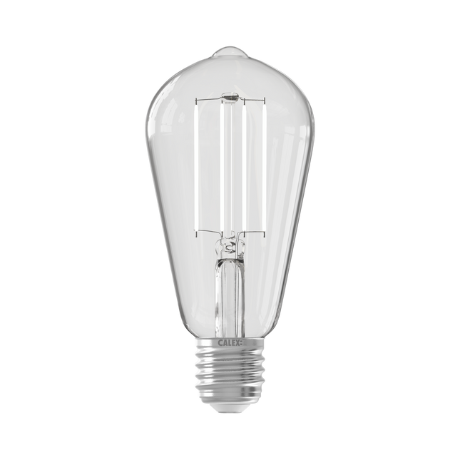 Calex Smart LED Bulb - Filament - E27 - ST64 - Clear - 7W - Dimmable