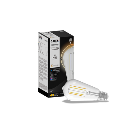 Calex Smart LED Bulb - Filament - ST64 - CCT - Clear