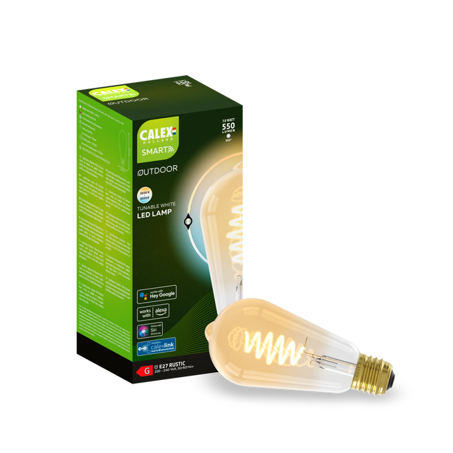 Calex Smart LED Bulb Mesh - E27 - ST64 - CCT - Gold
