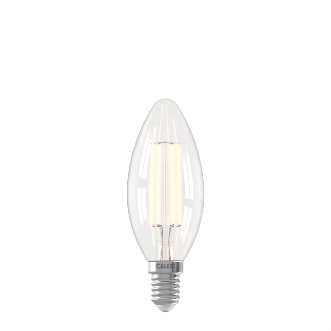 Calex Smart LED Lamp - Filament - E14 - B35 - Clear - 4.9W - Dimmable