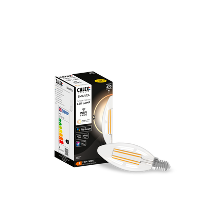 Calex Smart LED Lamp - Filament - E14 - B35 - Clear - Dimmable