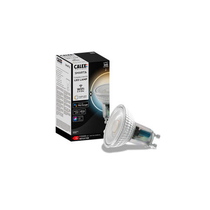Calex Smart LED Lamp - Reflector - Chrome - GU10 - 4.9W