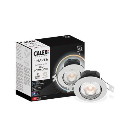 Calex Smart LED Recessed Spot - Warm White - White