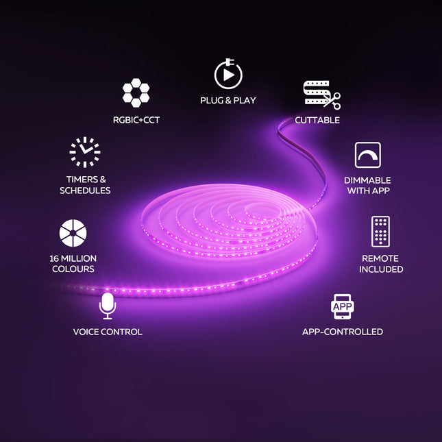 Calex Smart Led Strip Light - 20m - RGBCCTIC