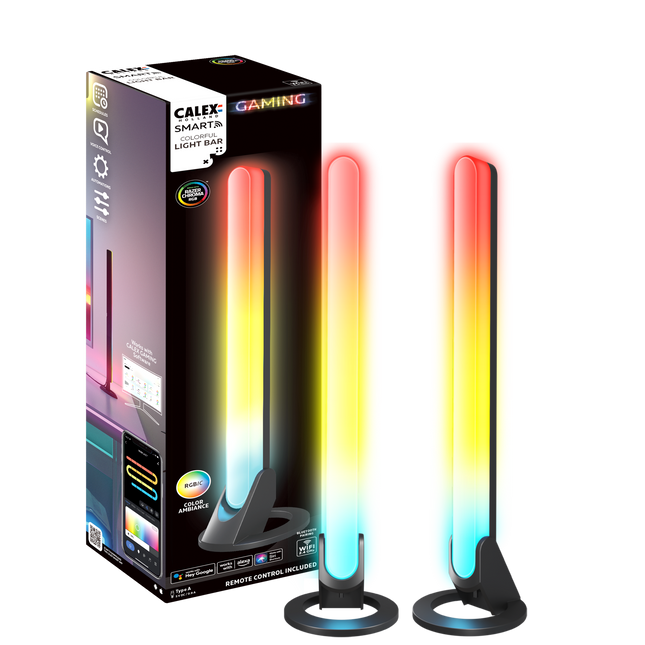 Calex Smart Light Bar - 2 Pack - RGBIC