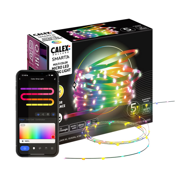 Calex Smart Microled Strip Light - 5M - RGBIC + CCT