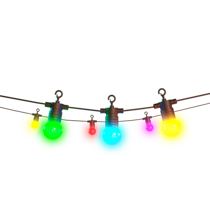 Calex Smart Outdoor String Light – 15 bulbs – RGBIC+CC